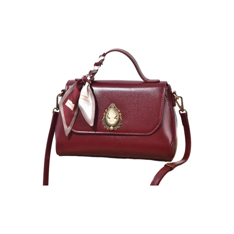 Versman PU One Shoulder Handbag Medium Size Women's Burgundy, Gold Brown, Classic Black-2