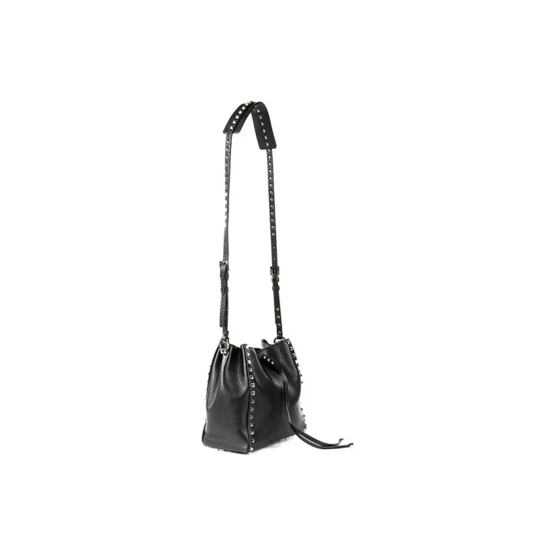 Valentino Calfskin Bucket Bags Crossbody Bag Shoulder Bag Women's Black-2