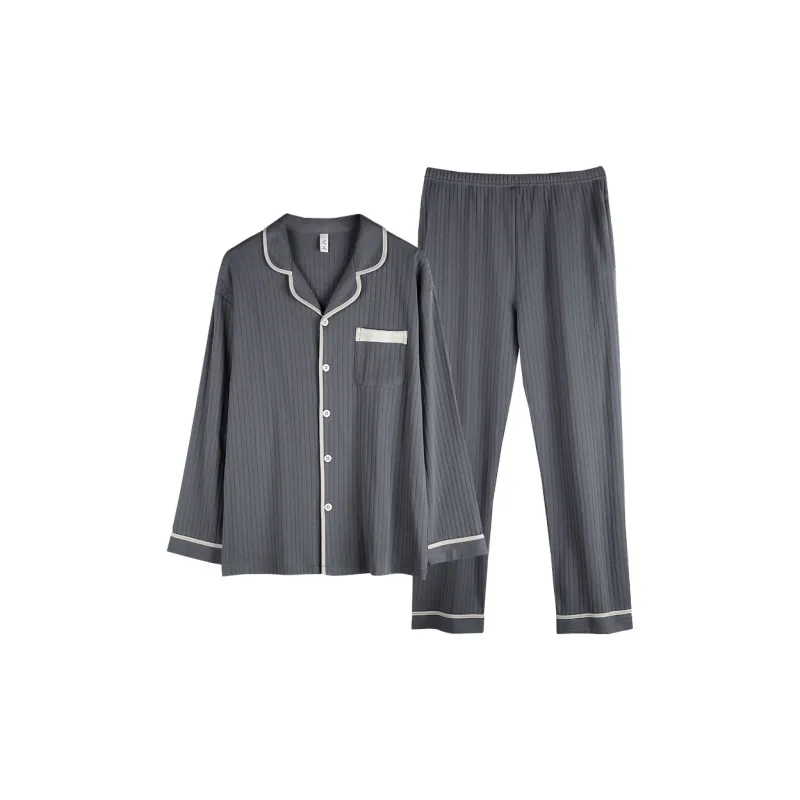 Xuan Liang Long Sleeved Pajama Set For Spring And Autumn Men's-0