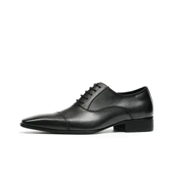 ASTON M.JAZZ Dress Shoes Men Low Top Black/Coffee