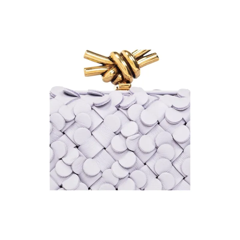 Bottega Veneta Lambskin Evening Party Clutch Women's Light Purple-3