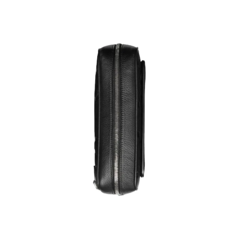GUCCI Leather Clutch Large Size Men's Black-5