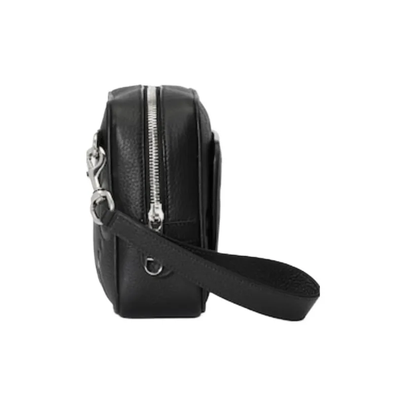 GUCCI Leather Clutch Large Size Men's Black-4