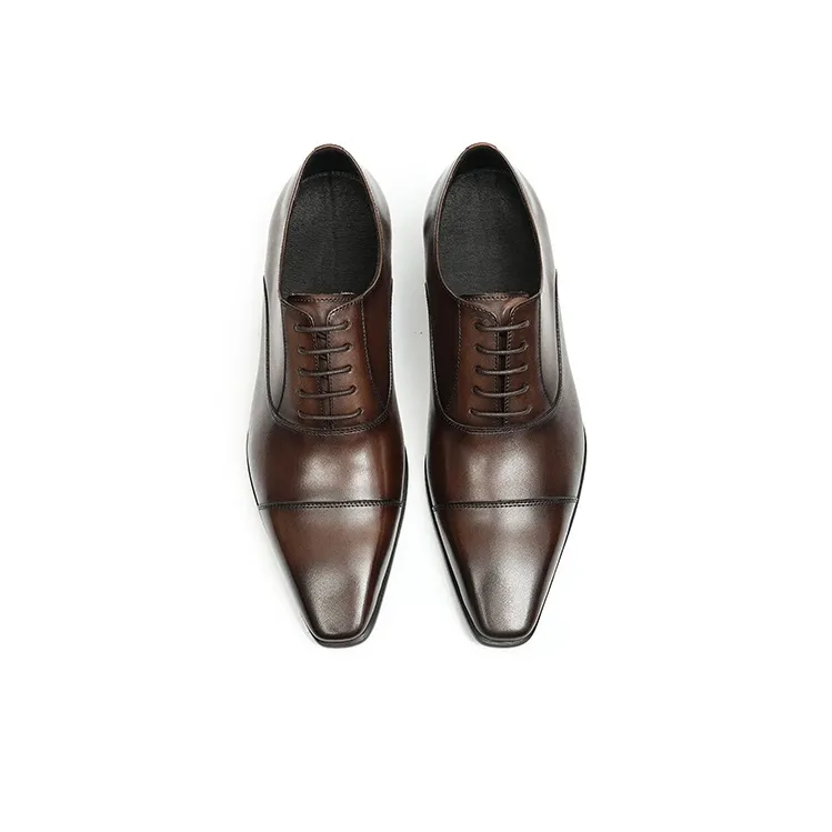 ASTON M.JAZZ Dress Shoes Men Low Top Black/Coffee-11