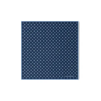 LOUIS VUITTON Silk Scarves Men's Blue