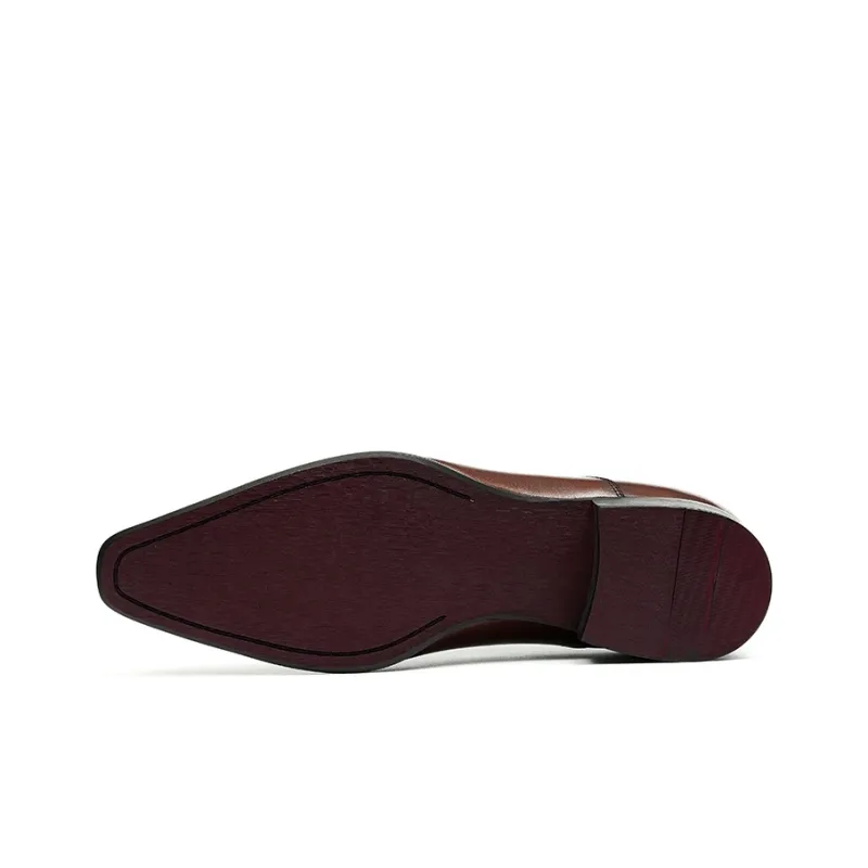 ASTON M.JAZZ Dress Shoes Men Low Top Black/Coffee-14