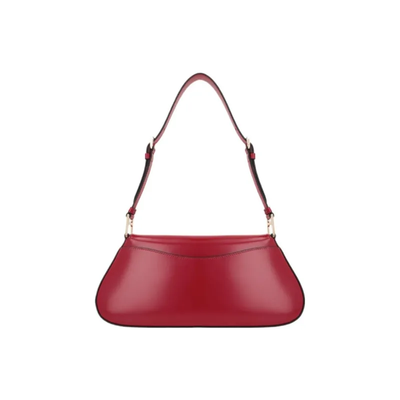 PRADA Calfskin Shoulder Bag Women's Red-2