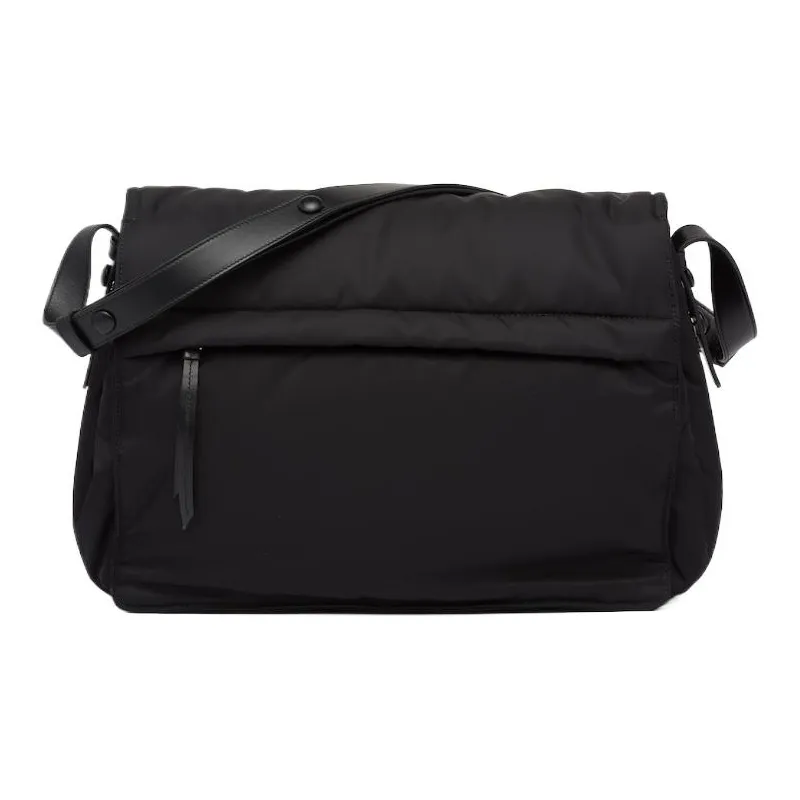PRADA Cini Re Nylon Recycled Nylon With Leather Messenger Bag, Shoulder Bag, Crossbody Bag Women's Black-2