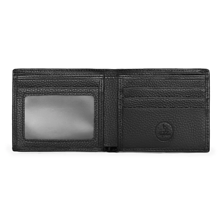 AUGTARLION Cow Leather Horizontal Card Holder Regular Men's Black-2