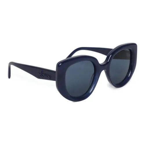 LOEWE Acetate Irregular Shape Sunglasses Women's Blue