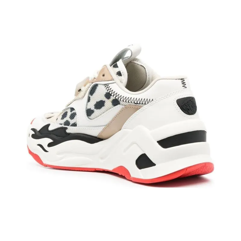 Just Cavalli Gymnastics Low-Top Casual Shoes Women's White Black Red-3