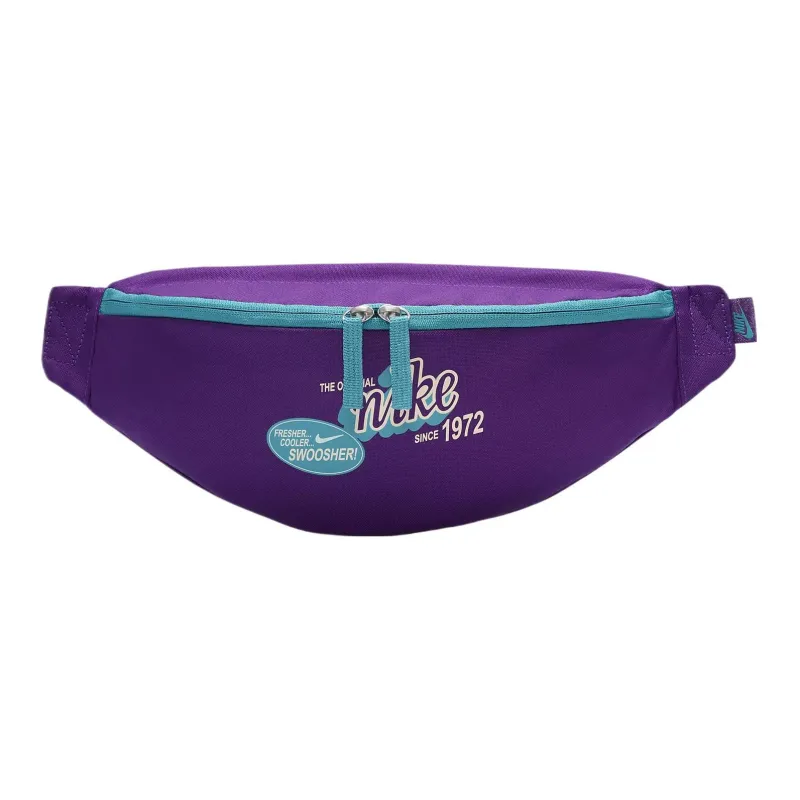 Nike Heritage Polyester Shoulder Bag, Crossbody Bag, Fanny Pack Regular Men's Disco Purple & Cyan Nebula-0
