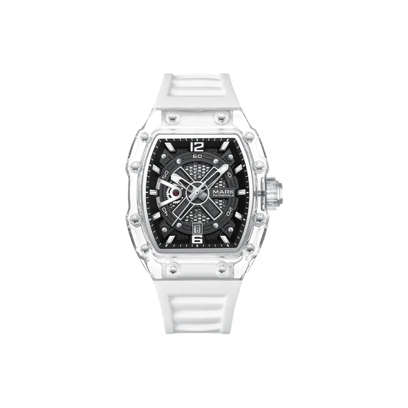 FAIRWHALE Automatic Mechanical Movement Silicone Strap Watch Men's Watches Black Dial-0