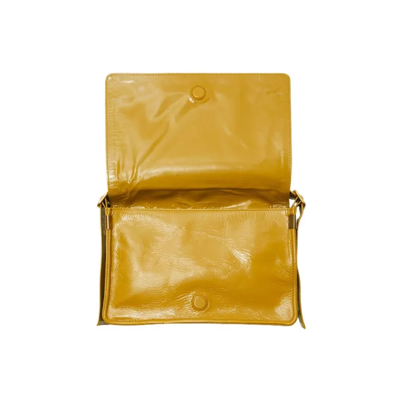 Burberry Patent Leather Calfskin Shoulder Bag Crossbody Bag Men's Manila Color-3