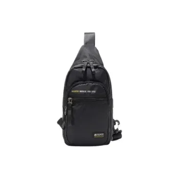 Volunteer Oxford Large Capacity Shoulder Bag Large Size Unisex Black/Gray
