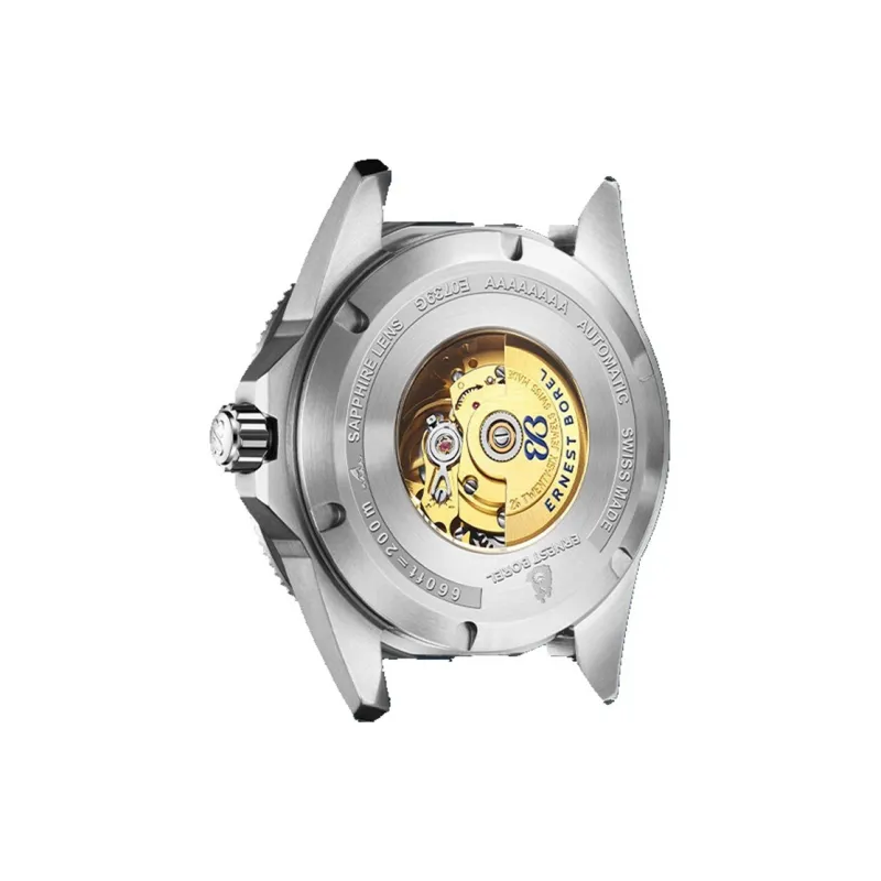ERNEST BOREL Automatic Mechanical Movement Men's Watches Watch Black Dial-3