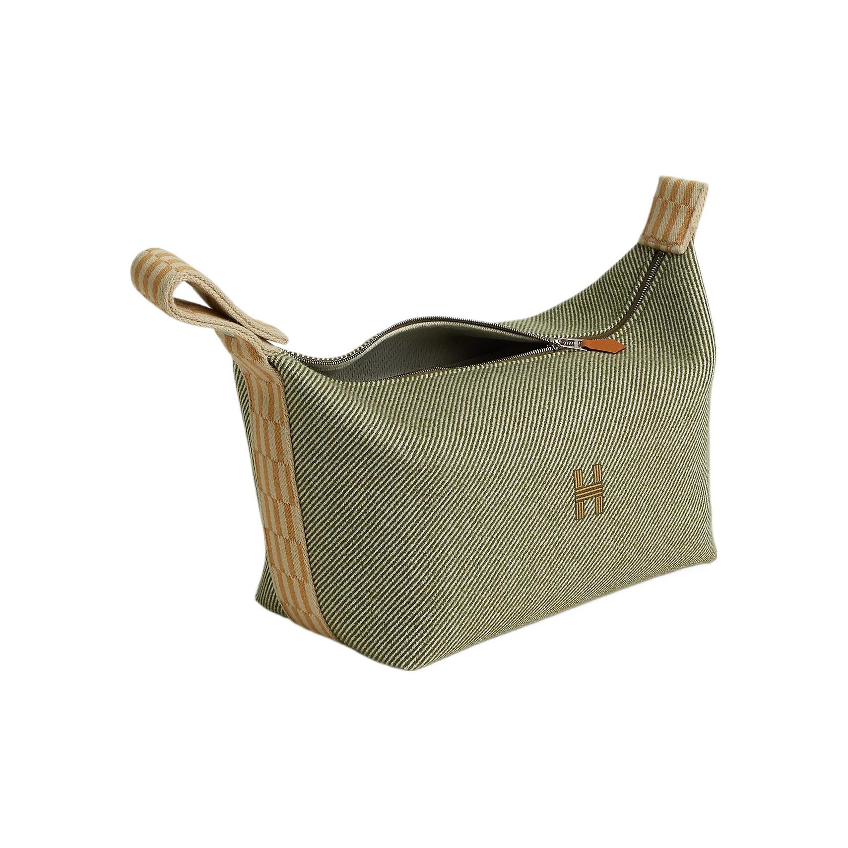 HERMES Bride-a-Brac Toiletry Bags Forest Green - POIZON