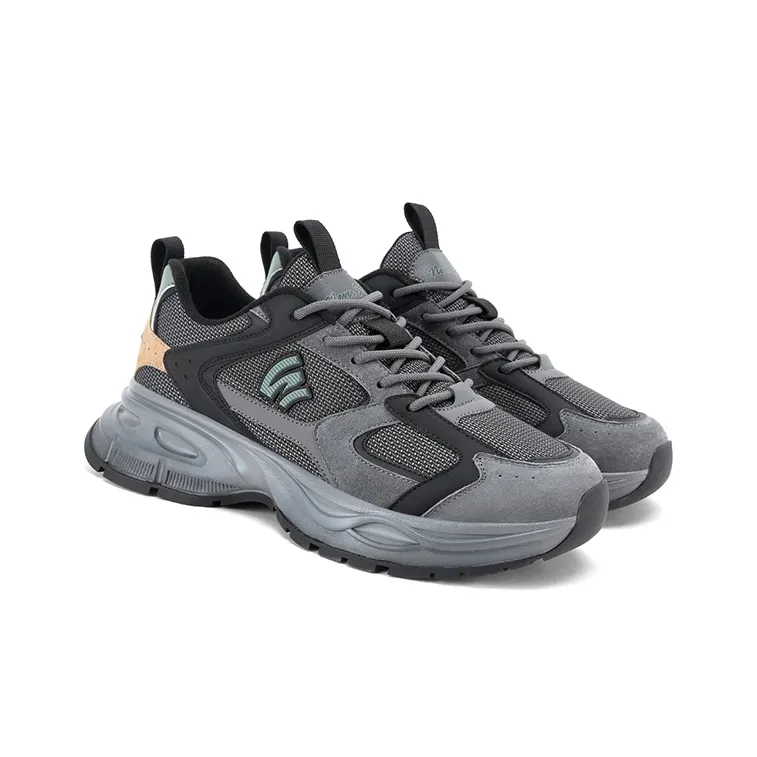WALK SOUL Low-Top Travel Shoes Men's Black Rock Gray-16