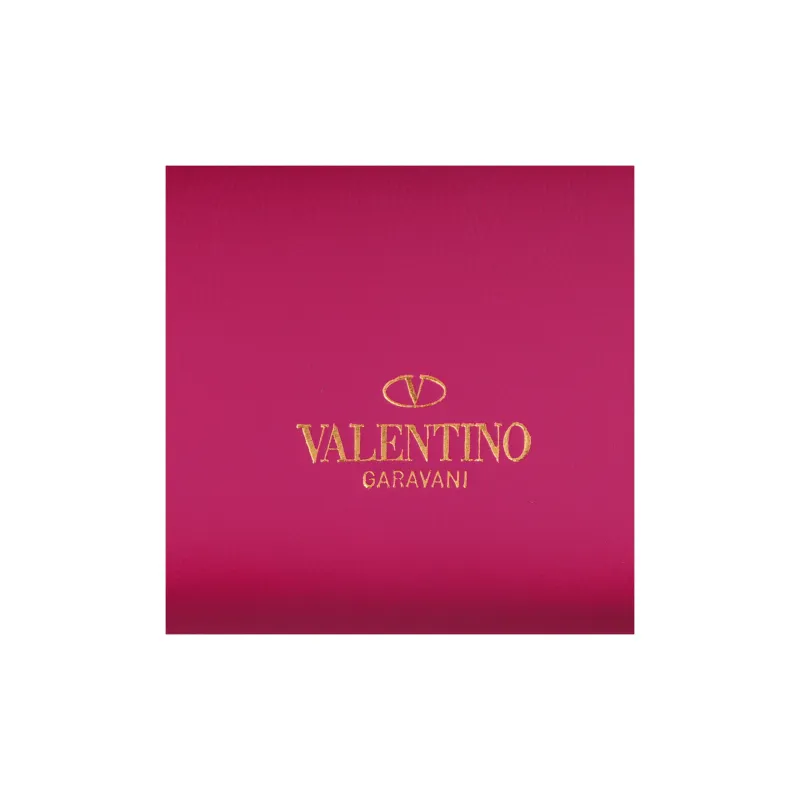 Valentino Calfskin Tote Bag Shopping Bag Shoulder Bag Handbag Small Size Women's Fuchsia & Black-4