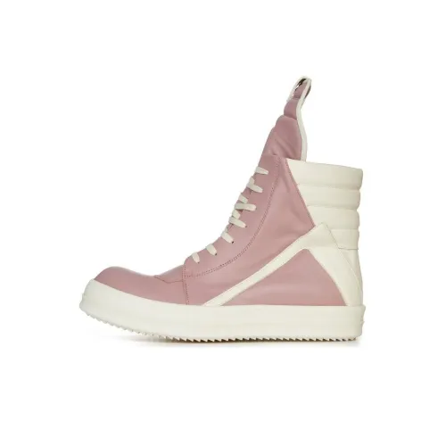 RICK OWENS Ligo Geobasket High-top Leather Sneakers