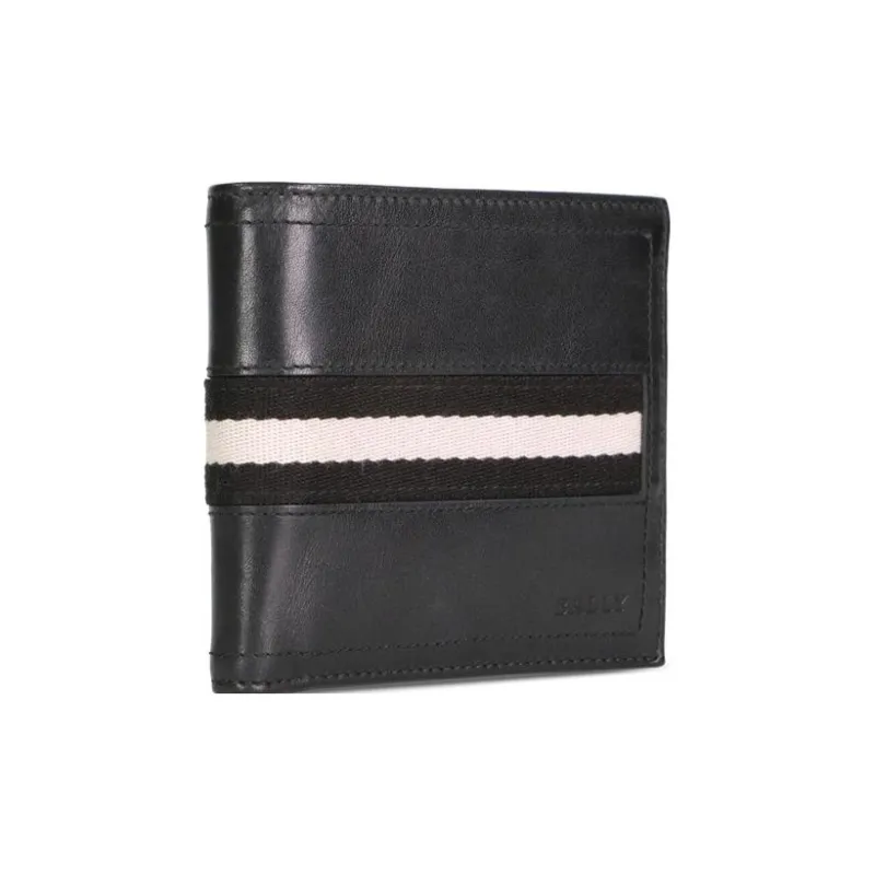 BALLY Cow Leather Wallet Unisex Black-1