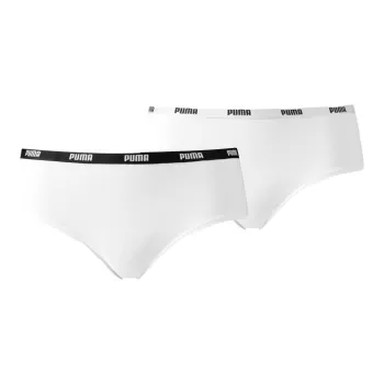 PUMA Lot De 2 Shortys Femme Underpants Women's 2 Pack White