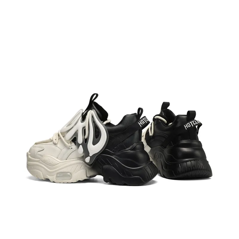 ORD Low Top Chunky Sneakers Unisex Black White Gradient-2