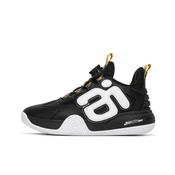IVERSON Basketball Shoes Unisex Low Top Black White Gold