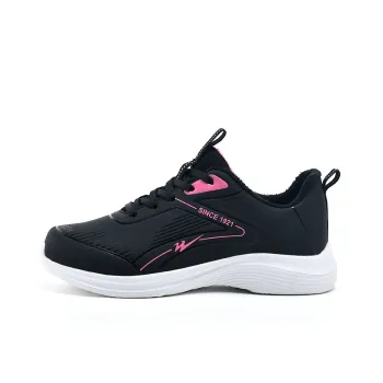 Binary Low Top Running Shoes Women's Black Rose Red