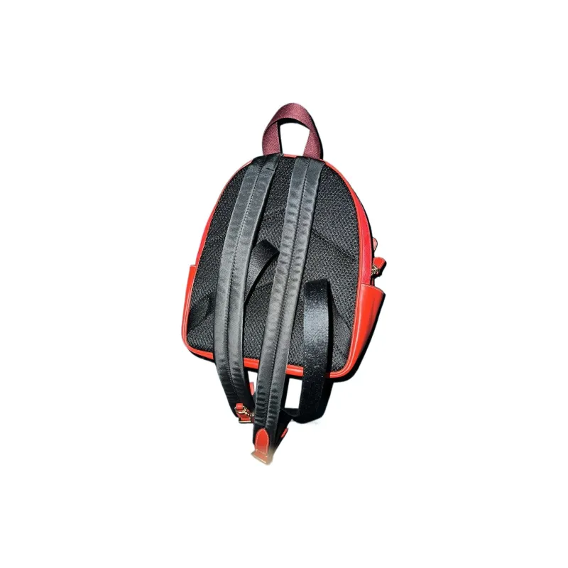 COACH Court Pebbled Leather Backpack Mini Women's Red-3