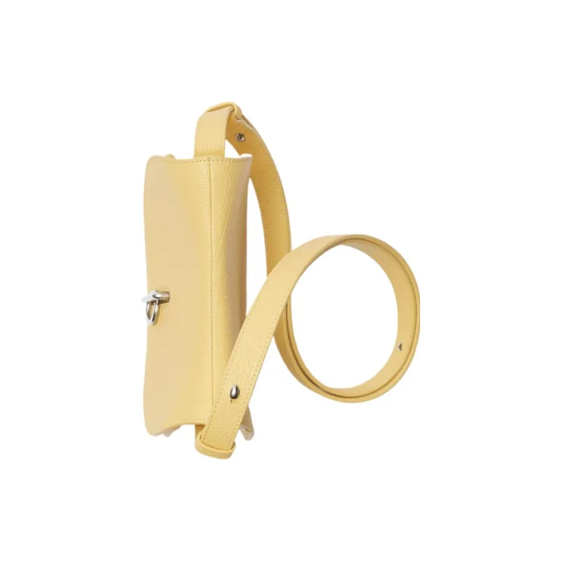 Burberry Calfskin Saddle Bag, Shoulder Bag, Handbag, Shoulder Bag Women's Yellow Narcissus-3