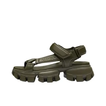 PRADA One Strap Sandals Women's Army Green