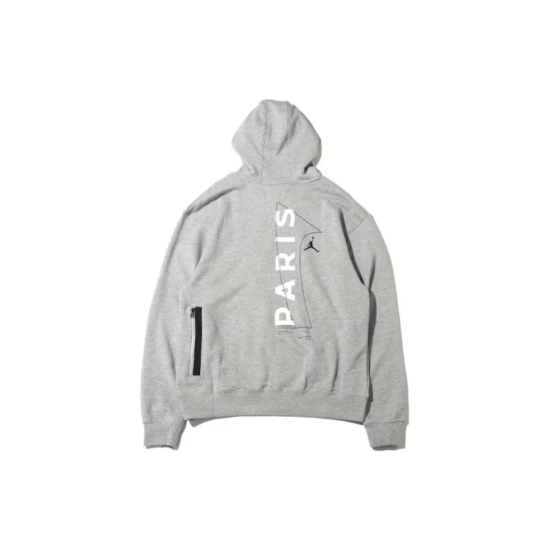JORDAN X Paris Saint Germain Front Logo Fleece Pullover Hoodie Asia Sizing-1