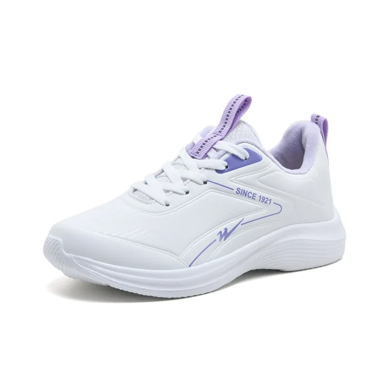 Binary Low Top Running Shoes Women's White Purple-1