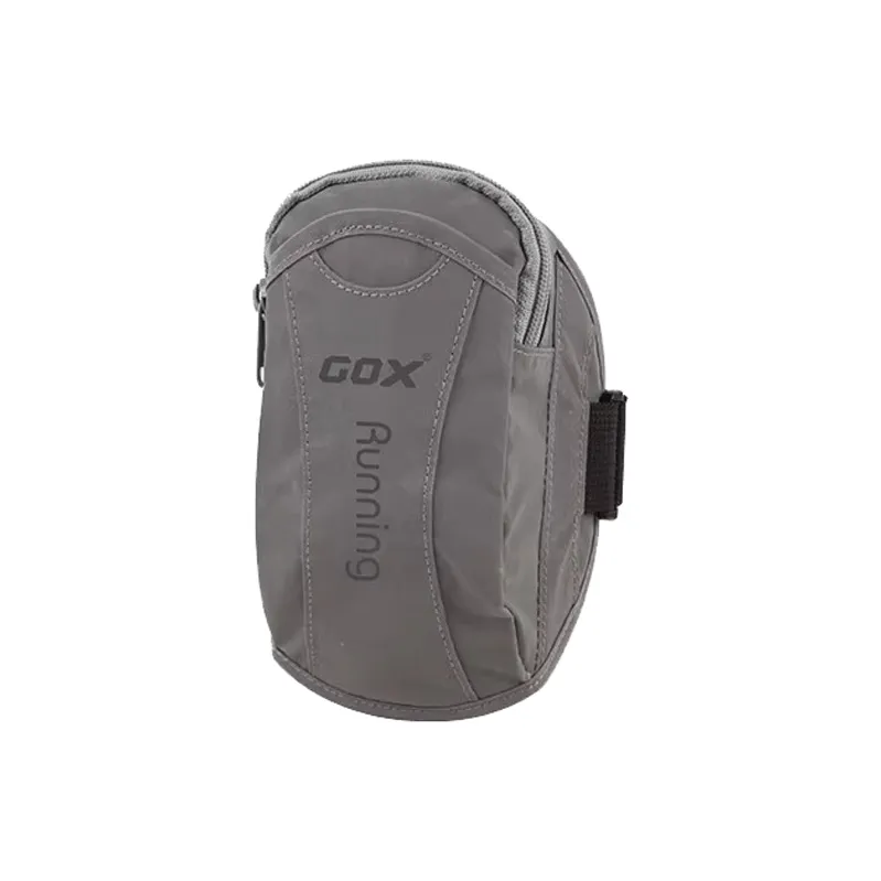GOX Nylon Cool Run Arm Bag Cell Phone Pouch Unisex Neon Green/Glow In The Dark Metallic Silver-2
