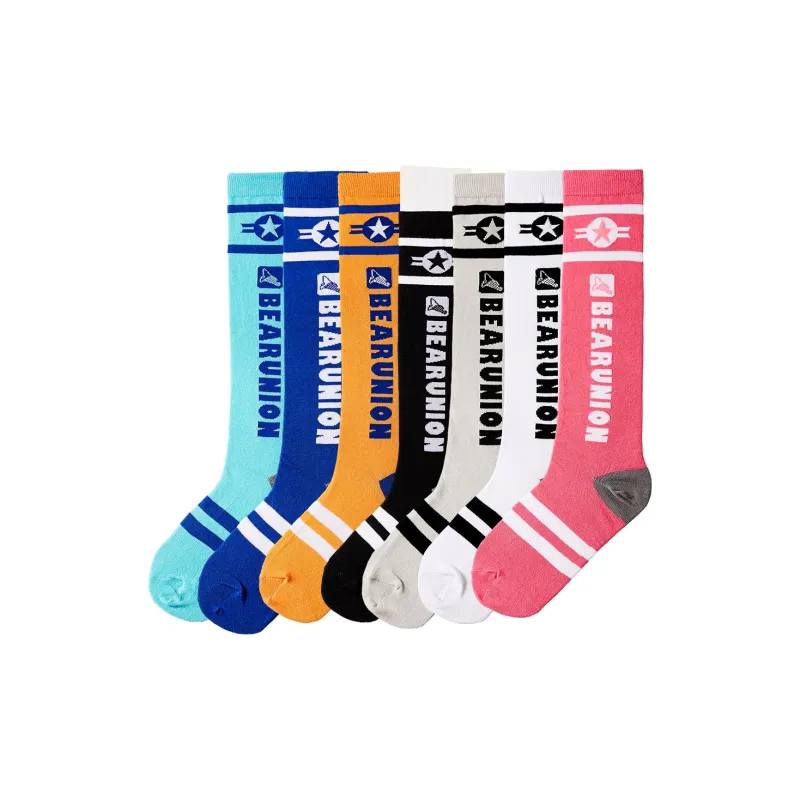 BEAR UNION Knee High Socks Unisex Combo Set-1