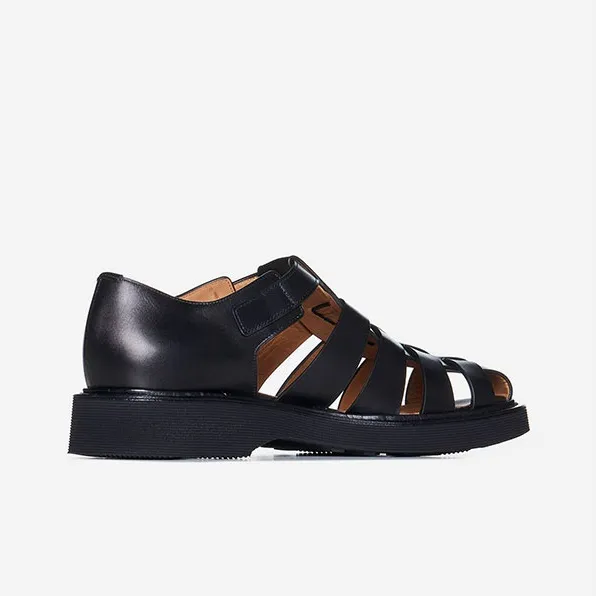 CHURCH'S Hove Roman Sandals Men's Black-4