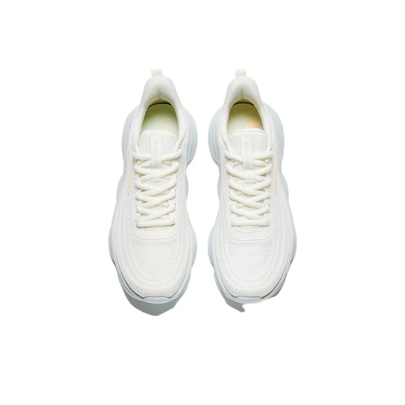 Anta Slip Resistant Cushioning Low Top Running Shoes Women's White-2