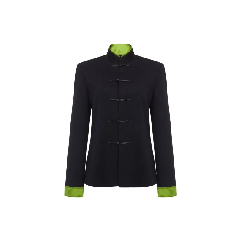 SHANGHAI TANG Contrast-trim Tang Jacket-3