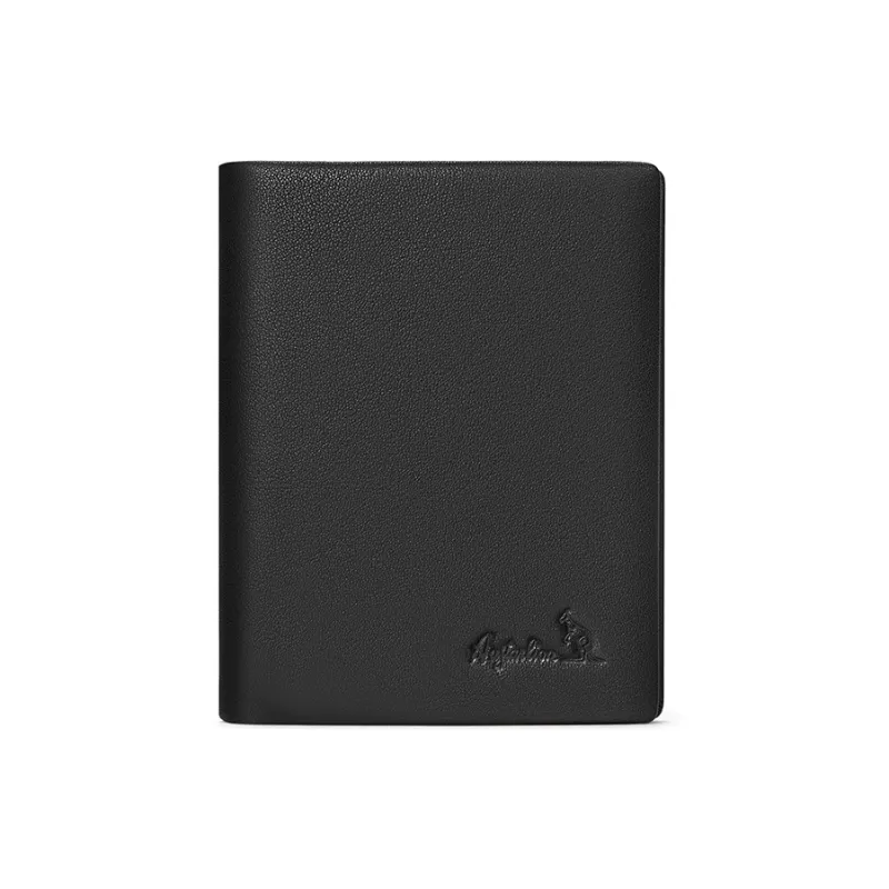 AUGTARLION Cow Leather Clutches Card Holder Wallet Regular Men's Black-1