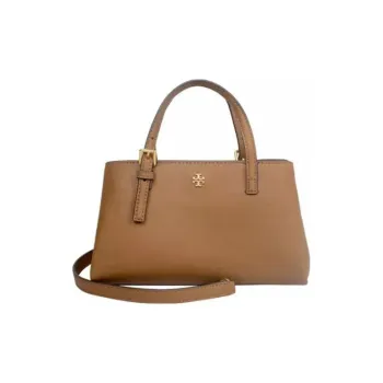 TORY BURCH Cow Leather Portable Crossbody Bag Shoulder Bag Medium Size Women's Brown