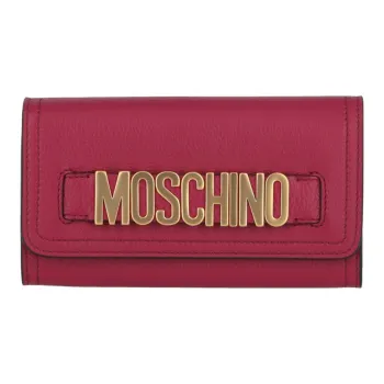 MOSCHINO Leather Wallet Women's Red