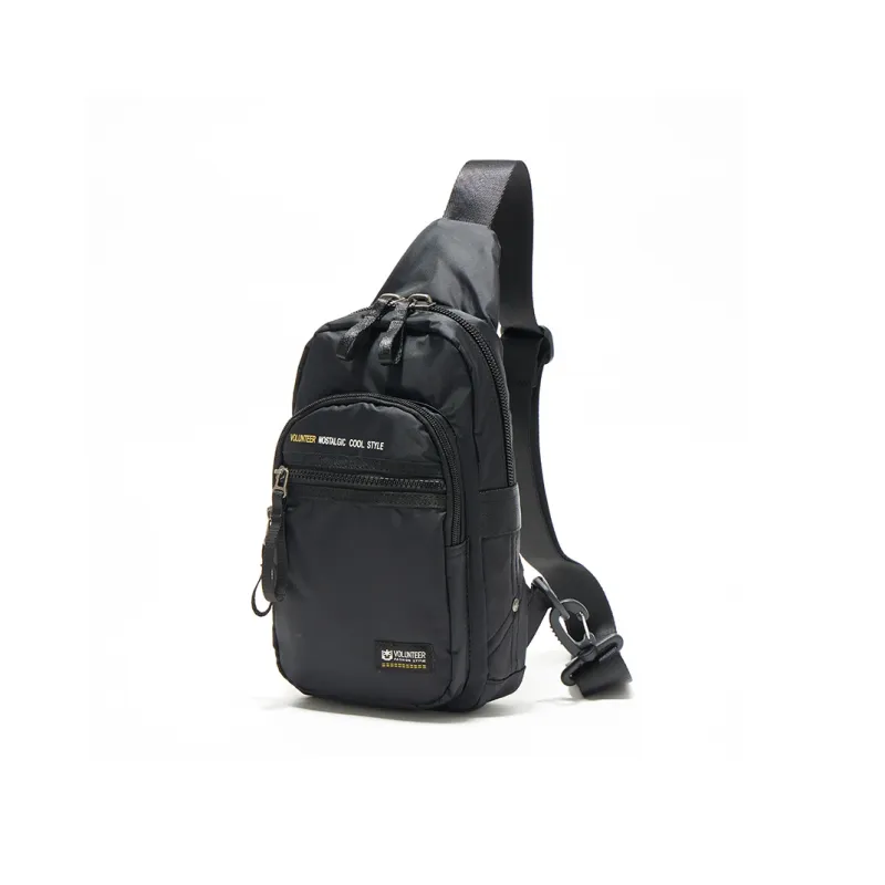 Volunteer Oxford Large Capacity Shoulder Bag Large Size Unisex Black/Gray-1