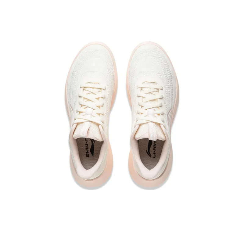 LiNing Light String Cushioning Abrasion Resistant Slip Resistant Lightweight Low Top Casual Running Shoes Women's Pink-4