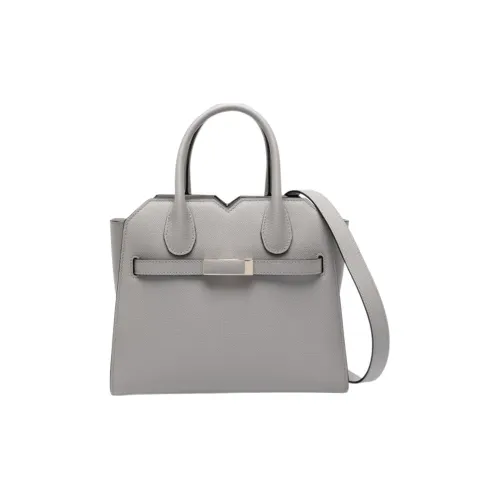 Valextra Calfskin Shoulder Bag, Crossbody Bag, Handbag Mini Women's Gray