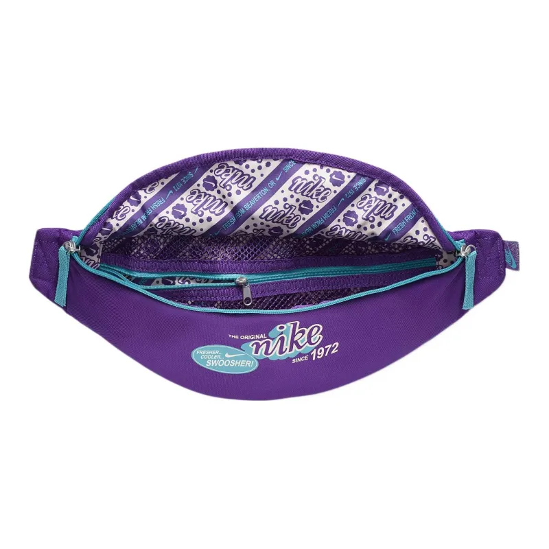 Nike Heritage Polyester Shoulder Bag, Crossbody Bag, Fanny Pack Regular Men's Disco Purple & Cyan Nebula-3