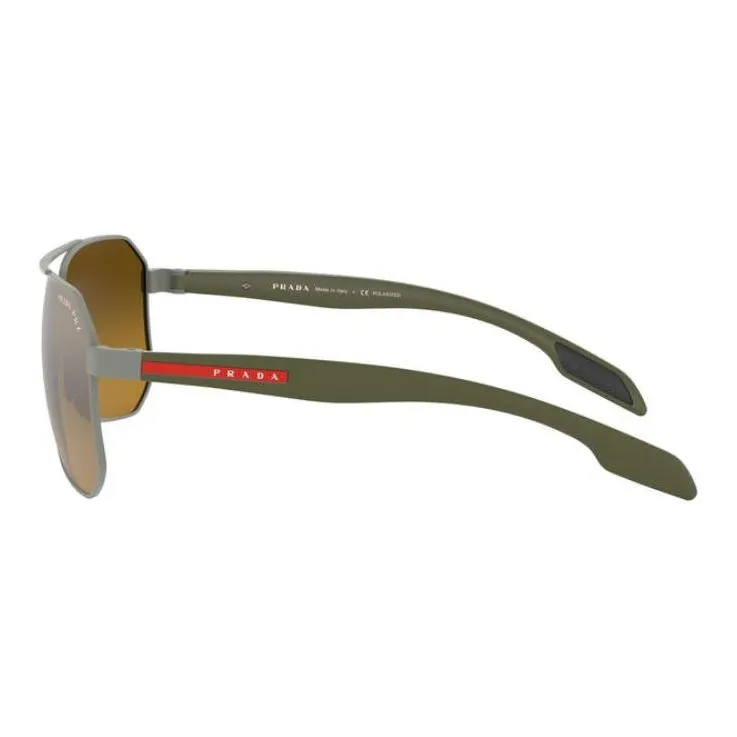 PRADA Steel Aviator Sunglasses Unisex Gray-3
