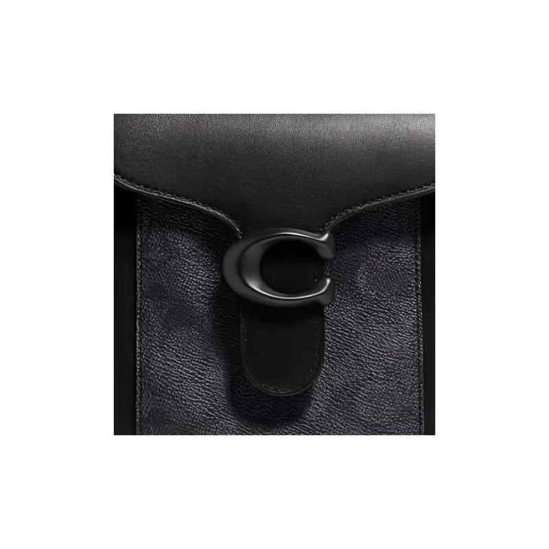 COACH Tabby Canvas One Shoulder Handbag, Crossbody Bag Trumpets Men's Black-4
