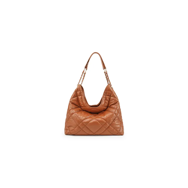 Teenie Weenie PU Hobo Bag, Handbag, Shoulder Bag Tubas Women's Black/Caramel-8