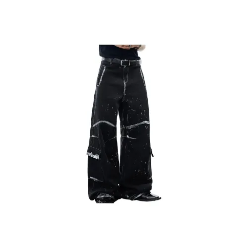 0-CROWORLD zipper design Men Casual Pants